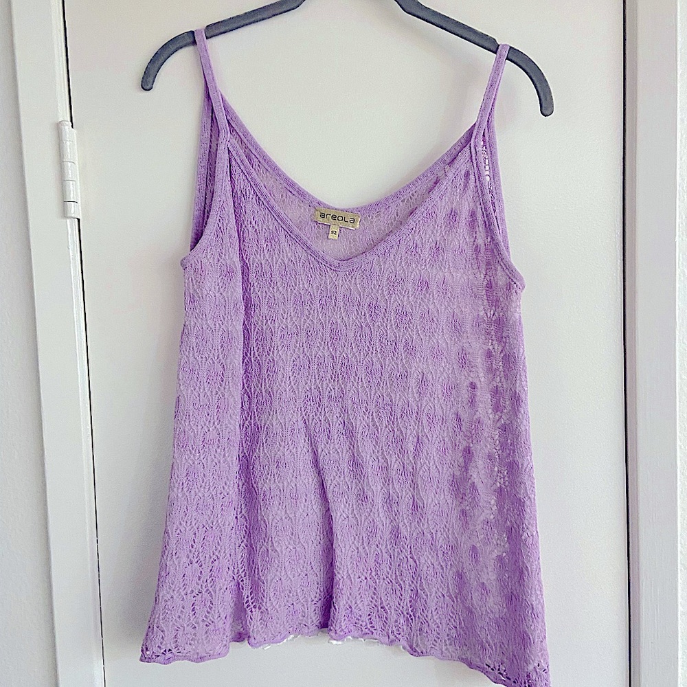 Summer knitted lace camisole top
